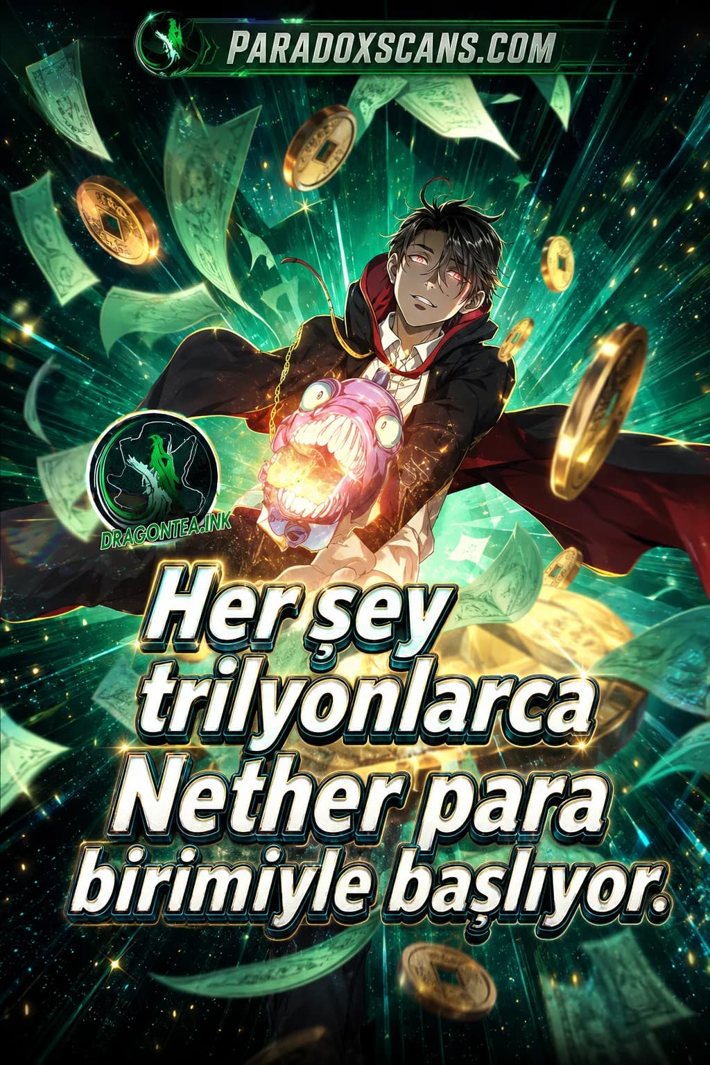 Her şey trilyonlarca Nether para birimiyle başlıyor manga kapağı